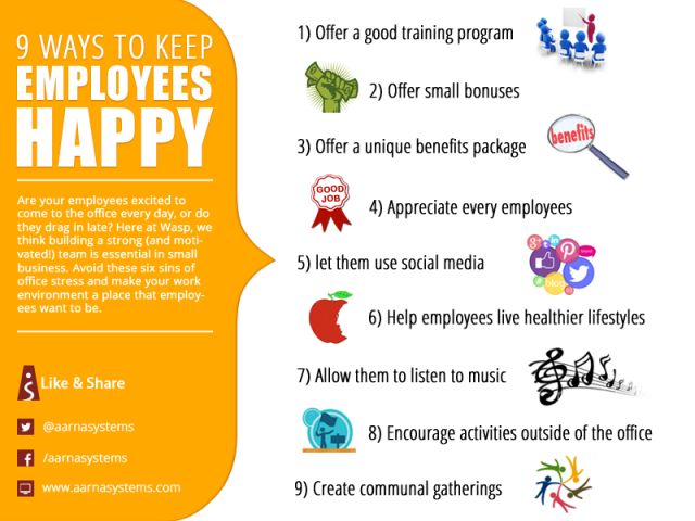 9 ways to keep Employees Happy