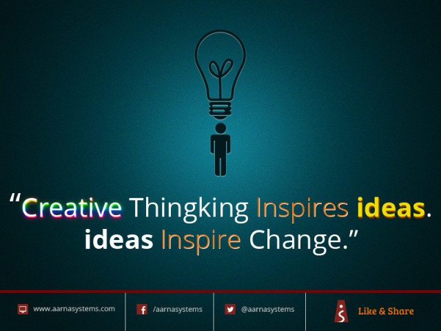 Creative thinking inspires ideas