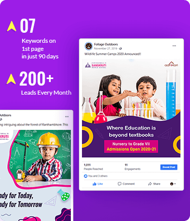 digital marketing company in India success story -Sankruti School